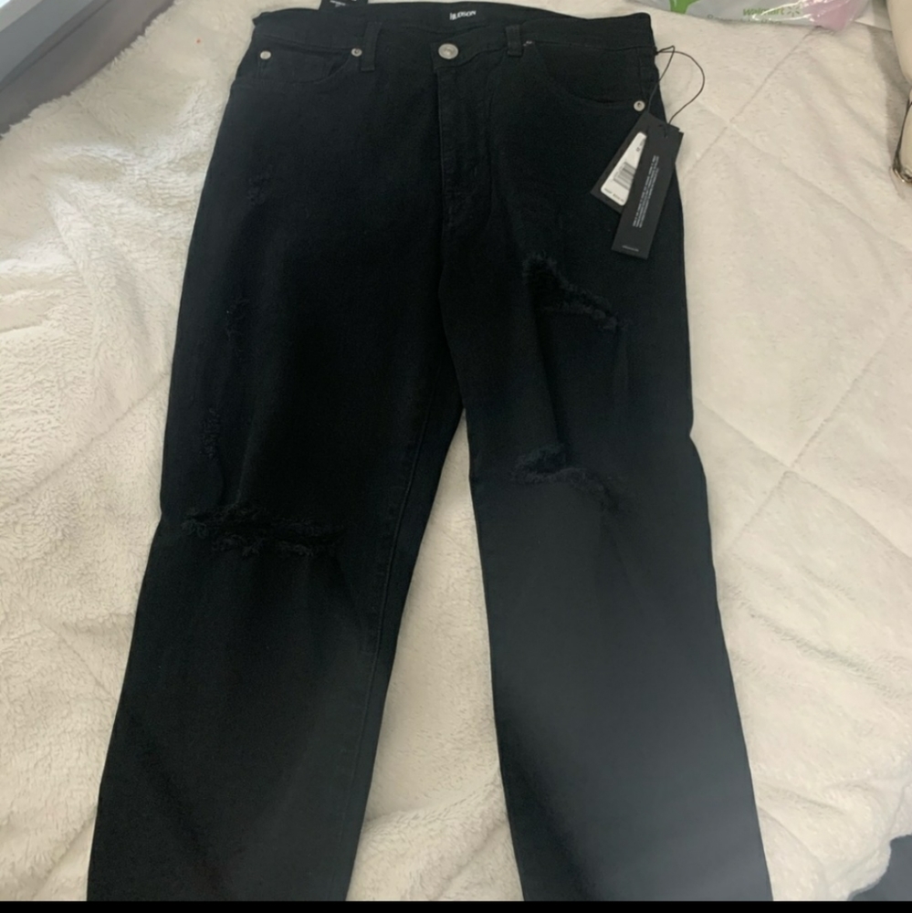 Hudson Black distressed ankle jeans - Picture 4 of 4